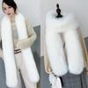 Luxurious Faux Furs Scarf Collar Long Neckerchief Shawl Wrap for Women Winter Warmth Evening Party Fuzzy Stoles Shrug