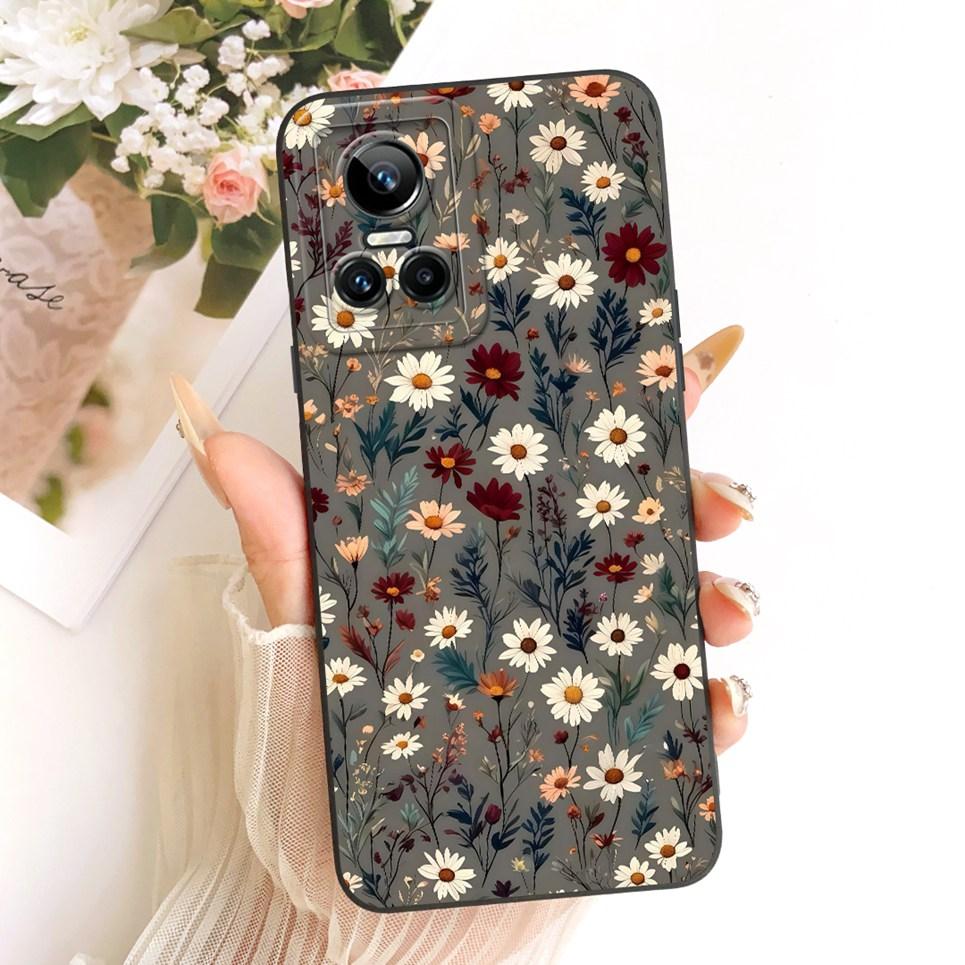 For Realme GT Neo3 Neo5 130W 250W Realme GT3 Phone Case Bow Pattern Flower Butterfly Girly Back Cover Silicone Soft Casing