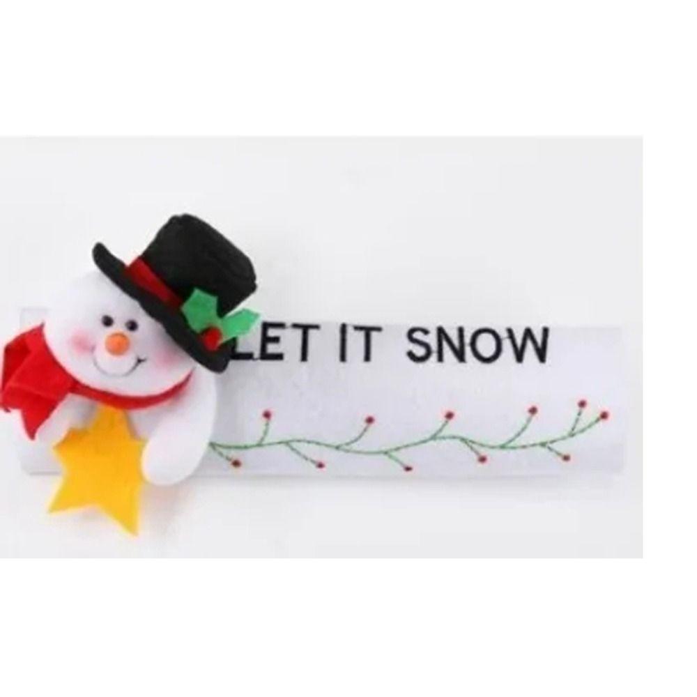Christmas Microwave Oven Door Handle Cover Dishwasher Door Handle Cover  Xmas Party Decoration