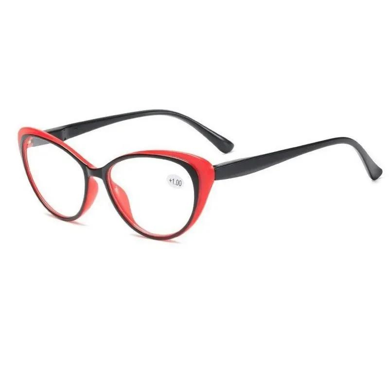 New Fashion Cat Eye Glasses Reading Glasses Women Men Hyperopia Computer Eyeglasses Blue Light Glasses Diopter +1.0~+4.0