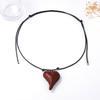 Korean Simple Wooden Love Geometric Pendant Necklace Niche Design Sense Pull Long Sweater Chain Neck Accessories Women