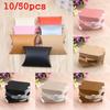 10/50pcs Party Present Pouch Xmas Paper Candy Boxes Christmas Kraft Gift Bag Pillow Shape