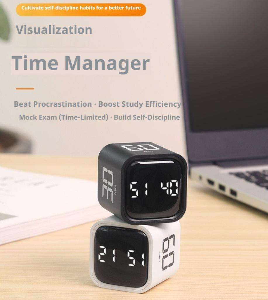 New Gravity Sensor Timer,Countdown Alarm for Cooking & Study,Self-discipline Manual Digital Time Management Clock