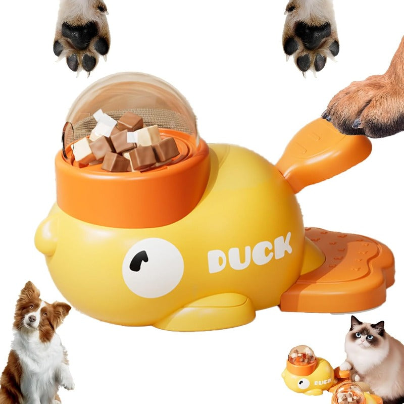 Pet Treat Dispenser Toy Dog Slow Puzzle Feeder Interactive Duck Treat Dispenser Automatic Feeder Toys for Dog Training Supplies