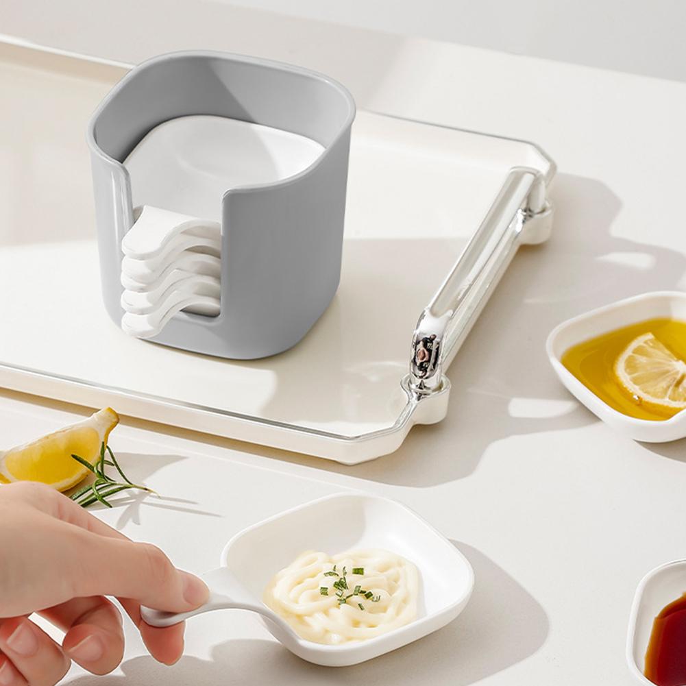 7pcs Set Sauce Dish Food Sauce Dish Dipping Dish SetSnack Seasoning Dish Food Container Tomato Sauce Plates Kitchen Supplies