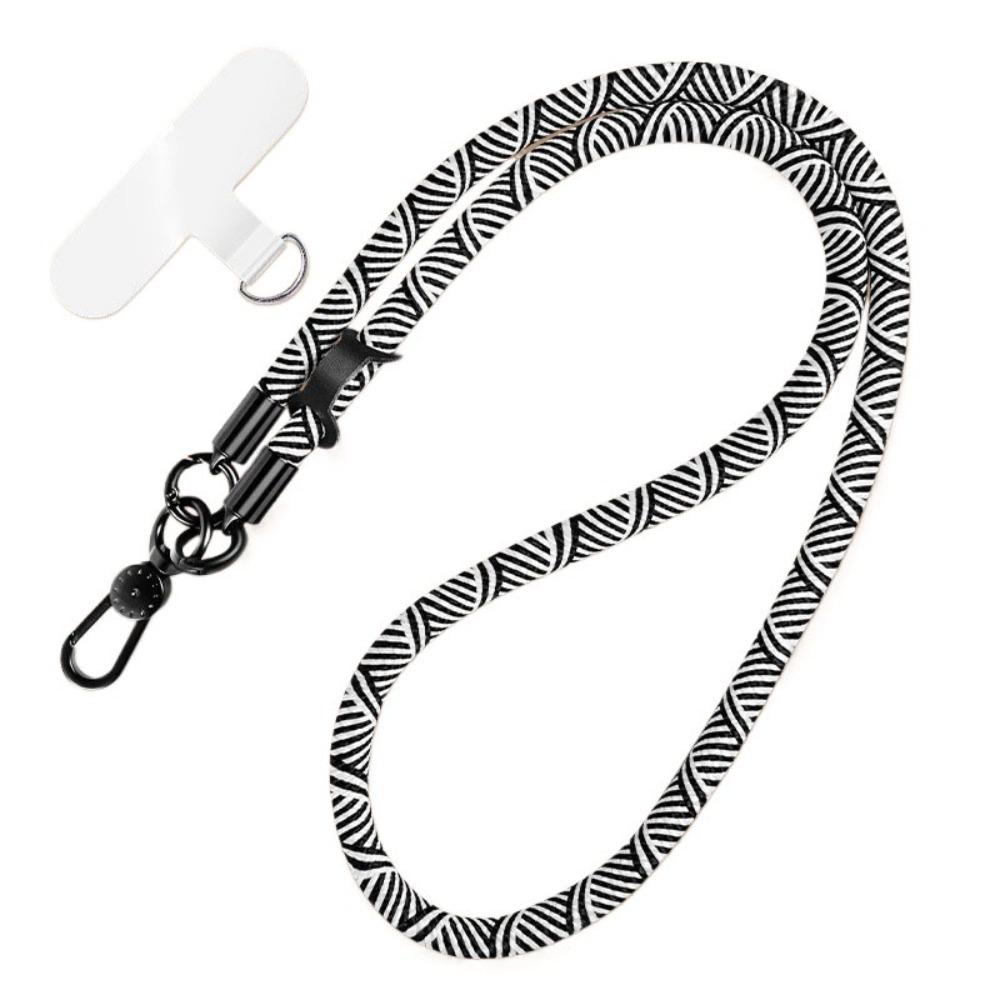 

Вращение на 360° Ремешок для телефона через плечо Защита от спутывания Цепочка для мобильного телефона Сотовый телефон черный белый