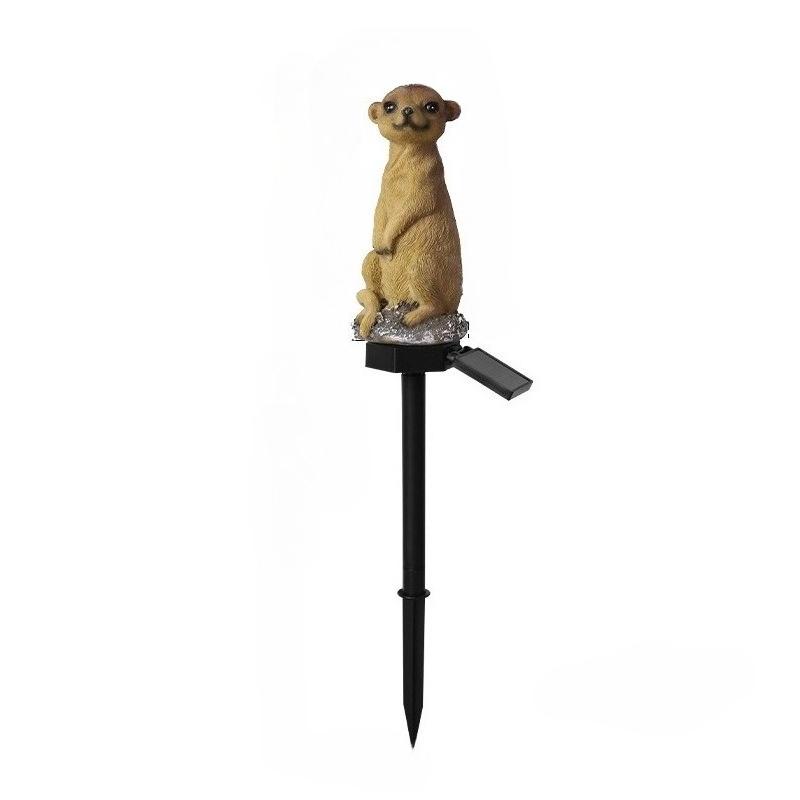 1Pc Solar Resin Lamp, Meerkat Lamp on The Ground, Decorate Outdoor Garden, Courtyard Light, Garden Roadside LED Night Light