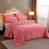 3pcs Set Winter Thick Velvet Bedspread Super Soft Flannel Quilting Bed Cover Non-slip Breathable Bedsheet with 2pcs pillowcase