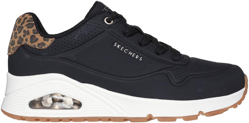 Кроссовки Skechers Uno Jungle Nite черные леопардовые туфли