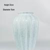 Jingdezhen High-Temperature Diamond-Patterned Ceramic Vase with Silk Daisy Flowers for Wedding Decor