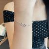 Korean Style S925 Sterling Silver Starry Sky Bracelet - Elegant, Simple, Stackable High-End Design for Women.