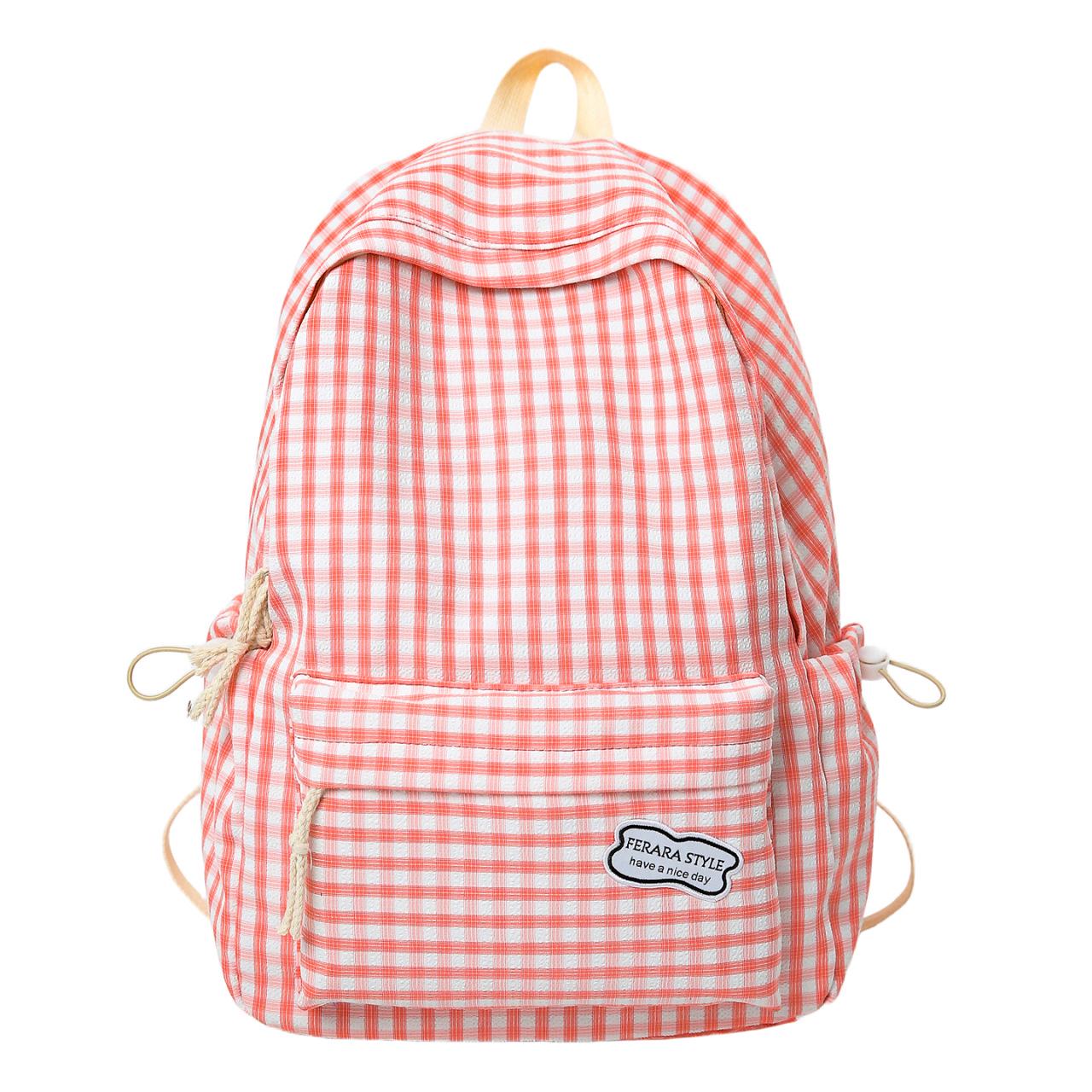 

Versatile Mini Backpack: Large Capacity, Lightweight, Trendy Schoolbag for Girls Small without Charm рожевий