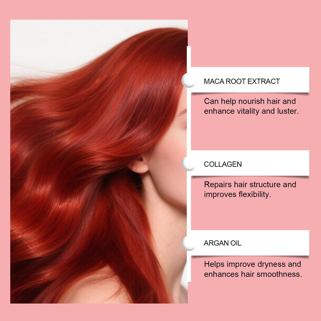 Die pflegende Haarmaske ist sanft, pflegend, reparierend, trocknend, reparierend, feuchtigkeitsspendend und für verschiedene Haartypen geeignet