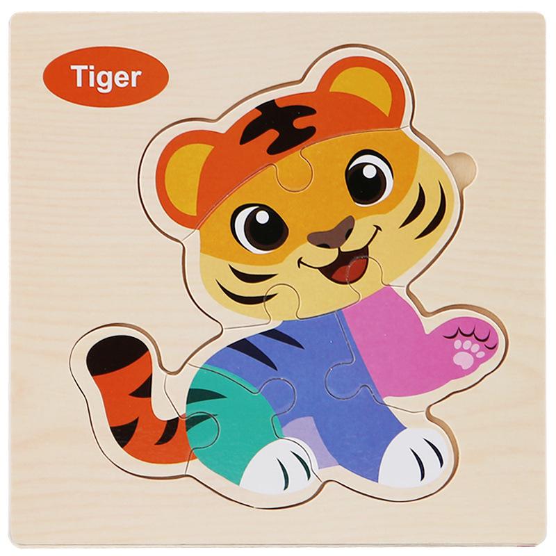 Children's 3D Wooden Animal Transportation Puzzle - Early Education & Fun Toy