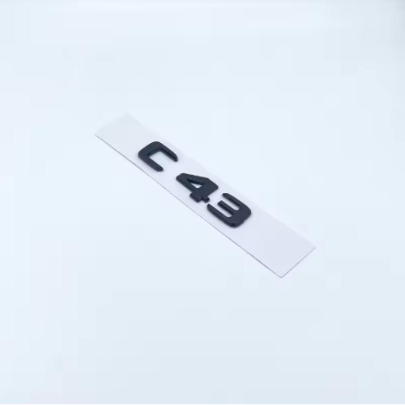 C43 BITURBO 4MATIC Car Trunk LettersNumbers Emblem Sticker For Mercedes Benz AMG W204 W205 C Series Accessories