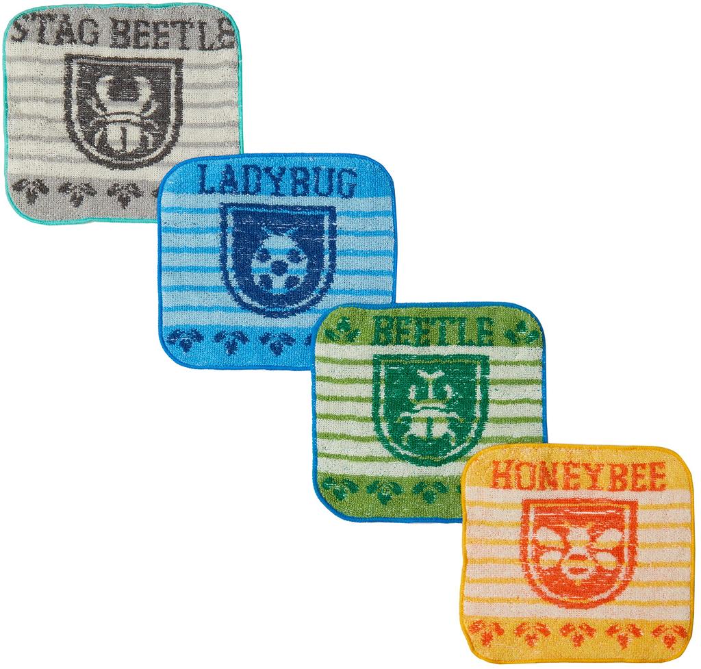 Marushin Mini Set of Piccolino Insect School 0165009000 Towels, 4, Collection, Piccolino, Preschool/Kindergarten/Elementary Supplies, Boys,