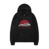 Car print hooded sweater men's and women's loose couple top