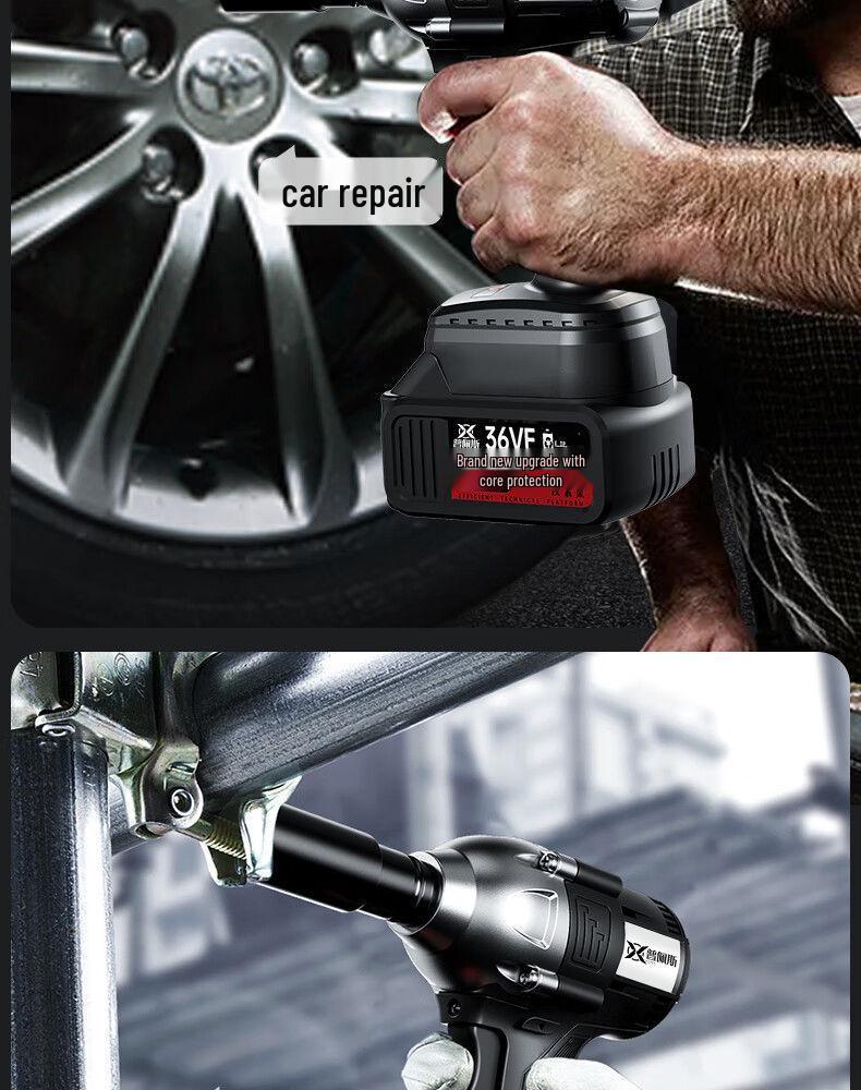High Torque Brushless Electric Impact Wrench with Lithium Battery for Auto Repair, Scaffolding, and Woodworking