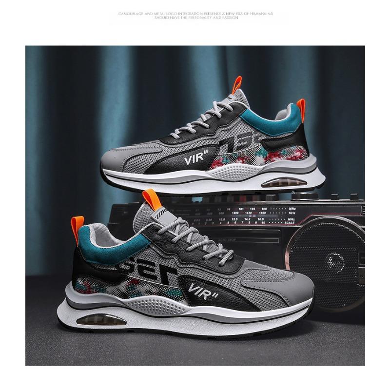 

Men s shoes spring new versatile casual mesh sneakers men s breathable running increases 44 серый