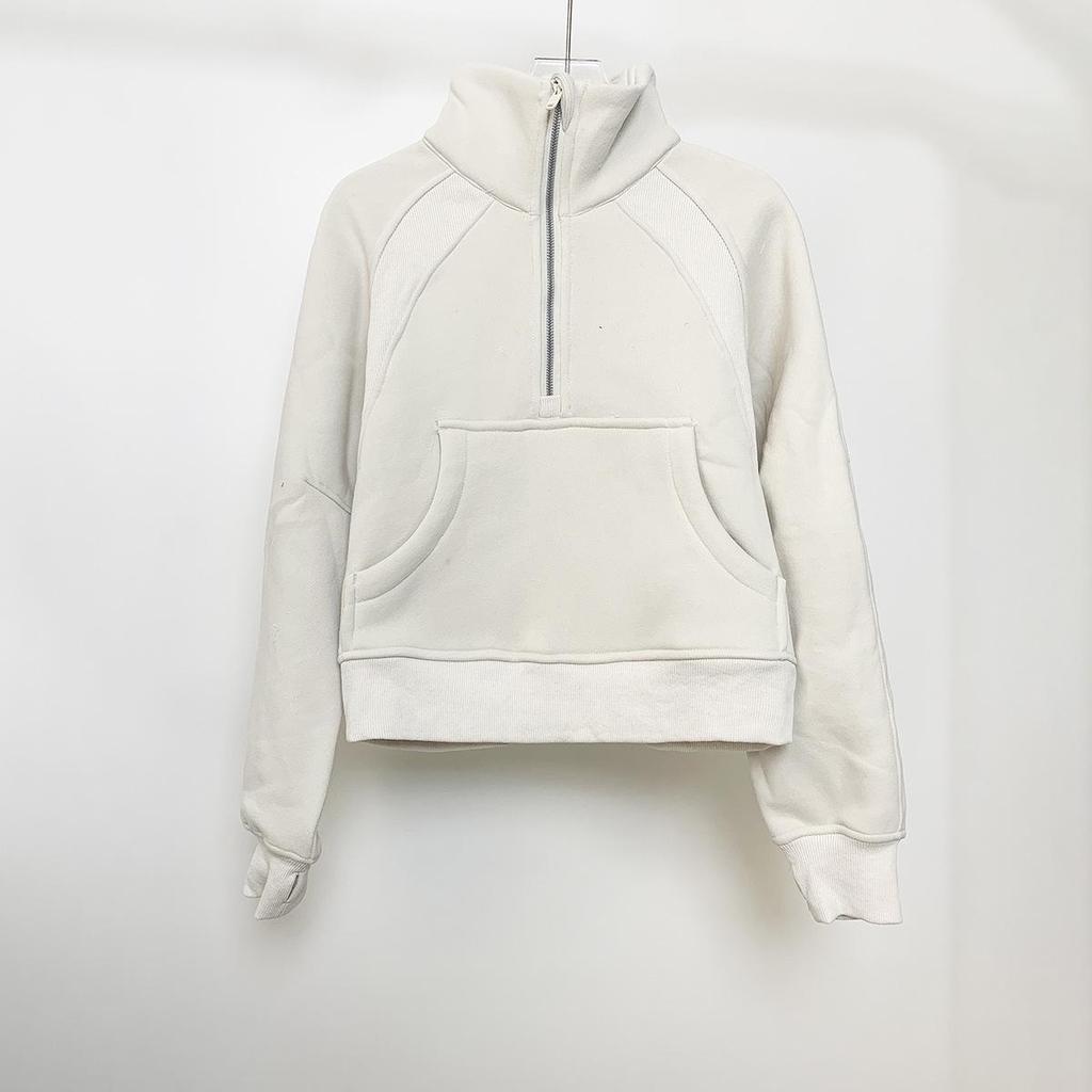 Sweter damski Lulu z półgolfem: Codzienny plus aksamitny pulower jesienno-zimowy z półzamkiem.