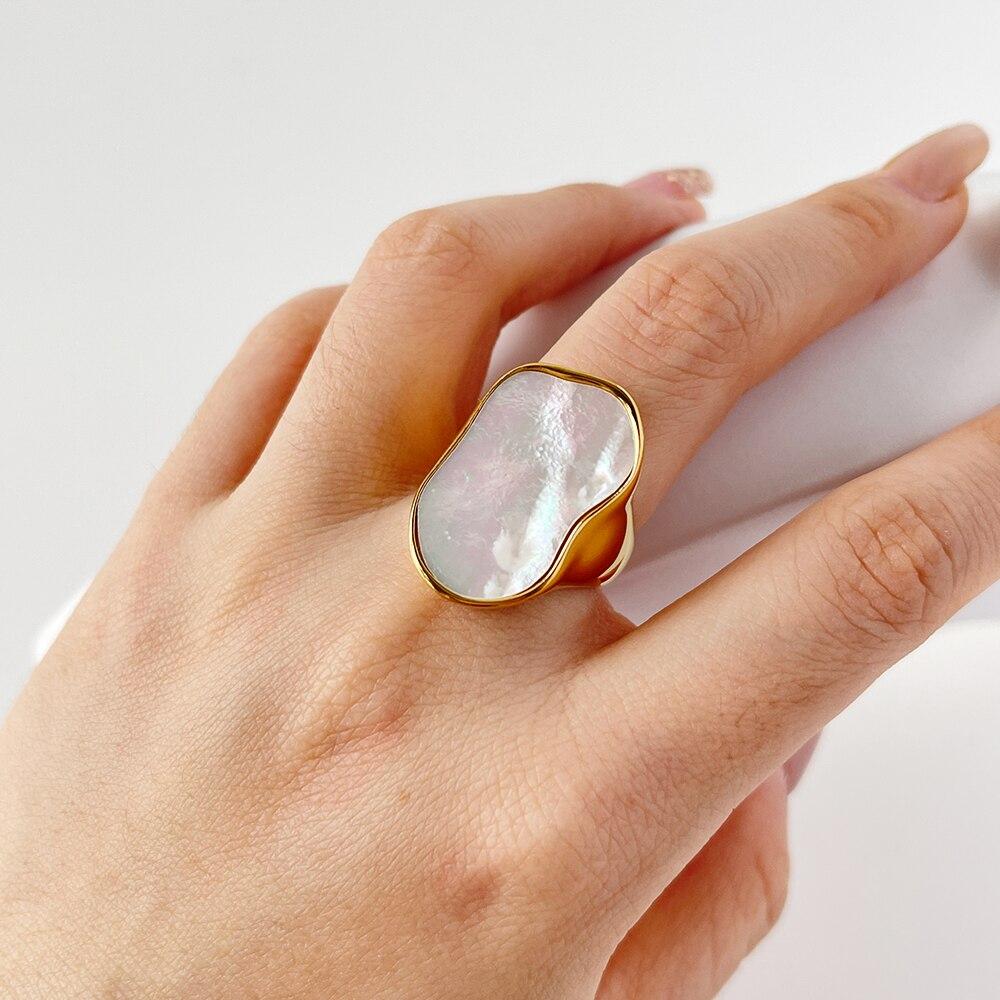 Vintage Chunky Gold Rings Adjustable Chunky Dome Rings - Stainless ...