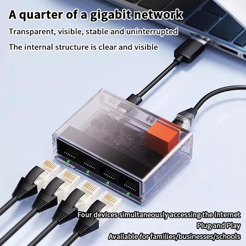 1000Mbps 5 Port Ethernet Switch Gigabit Ethernet Smart Switcher Rj45 Hub Internet Splitter For Router Pc Lan Full/Half Duplex