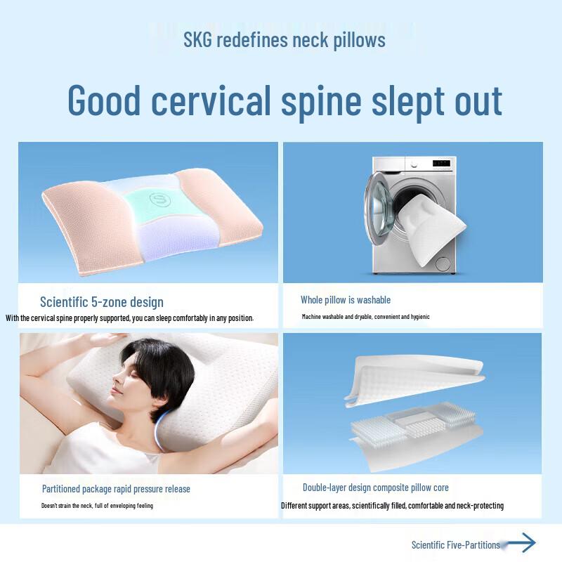 SKG P3 Cervical Traction Neck Support Pillow