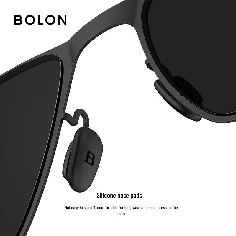 Bolon Men's BL8119 Polarized Square Frame Sunglasses