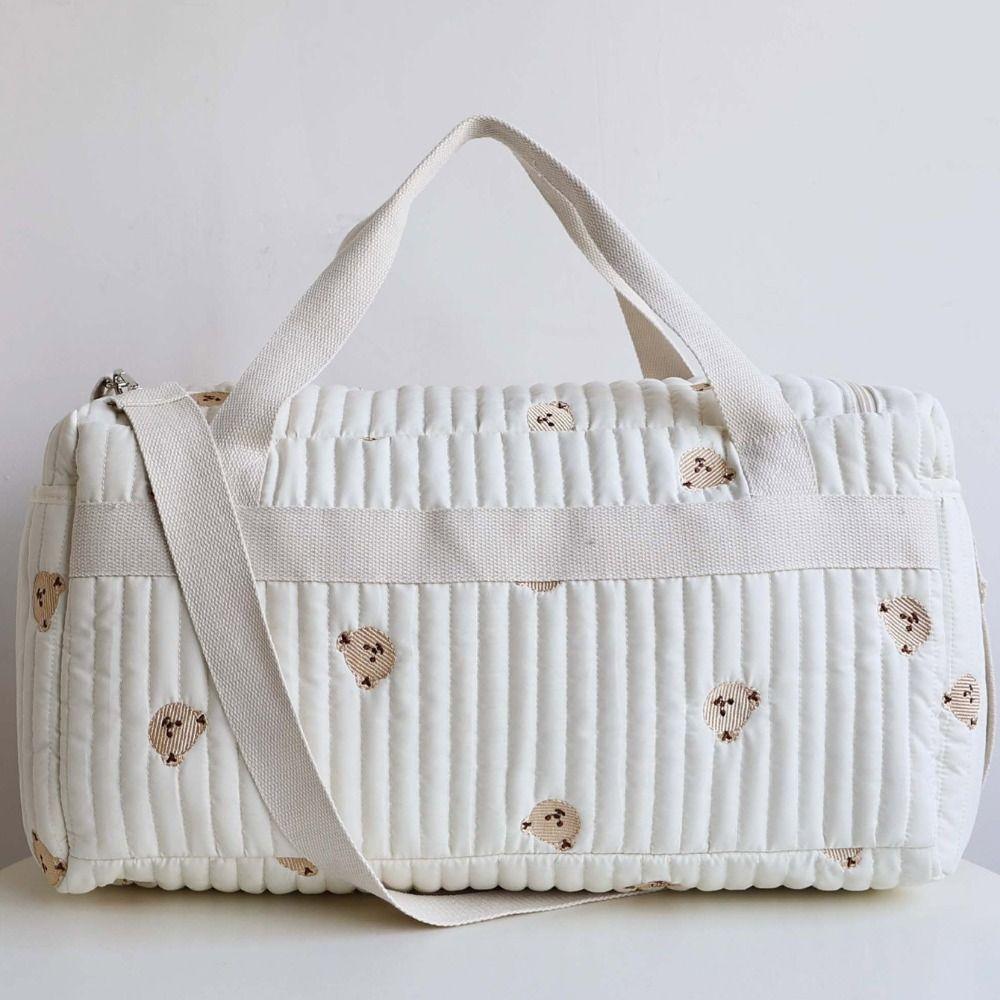 Little Bear Embroidered Mommy Bag Large Capacity Handbag  for Travel Outdoor