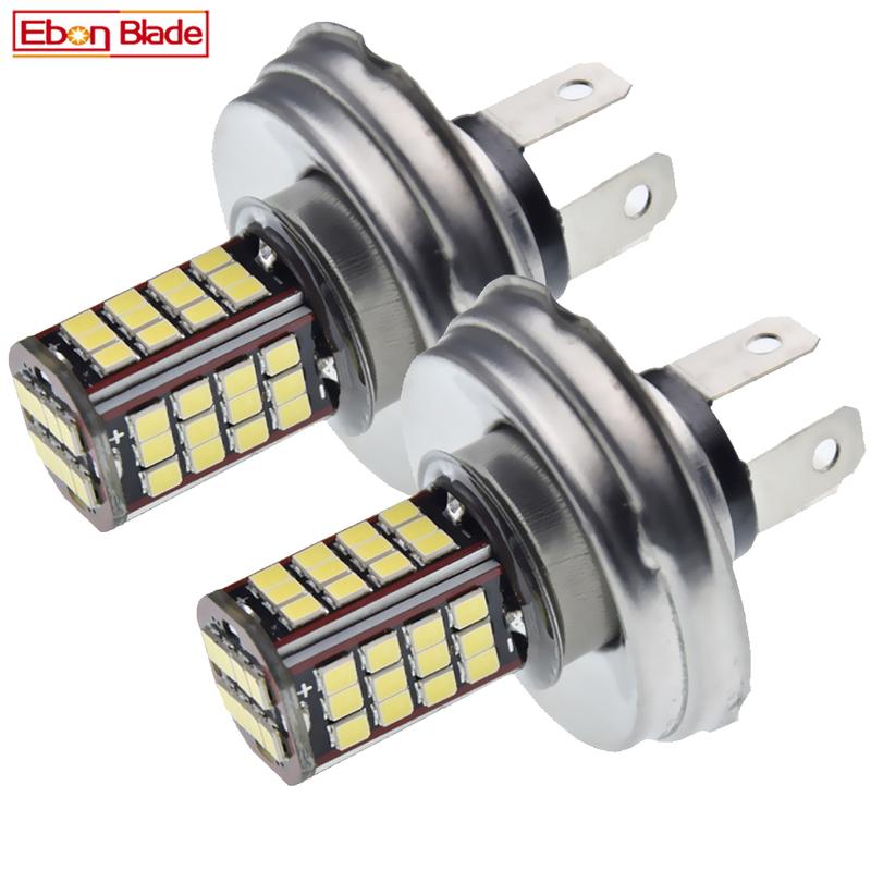 2Pcs DC 6V 10-30V P45T 2835 LED Motorcycle Headlight Bulb White 6000K Moto Bixenon Hi/Lo Beam Light Scooter Motorbike Head Lamp 10V-30V DC