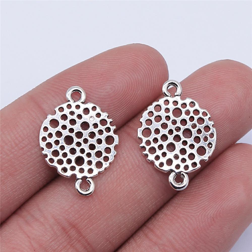 10pcs Vintage Antique Silver Color Connector Charms For Earring Necklace Bracelet Making Jewelry Making Findings