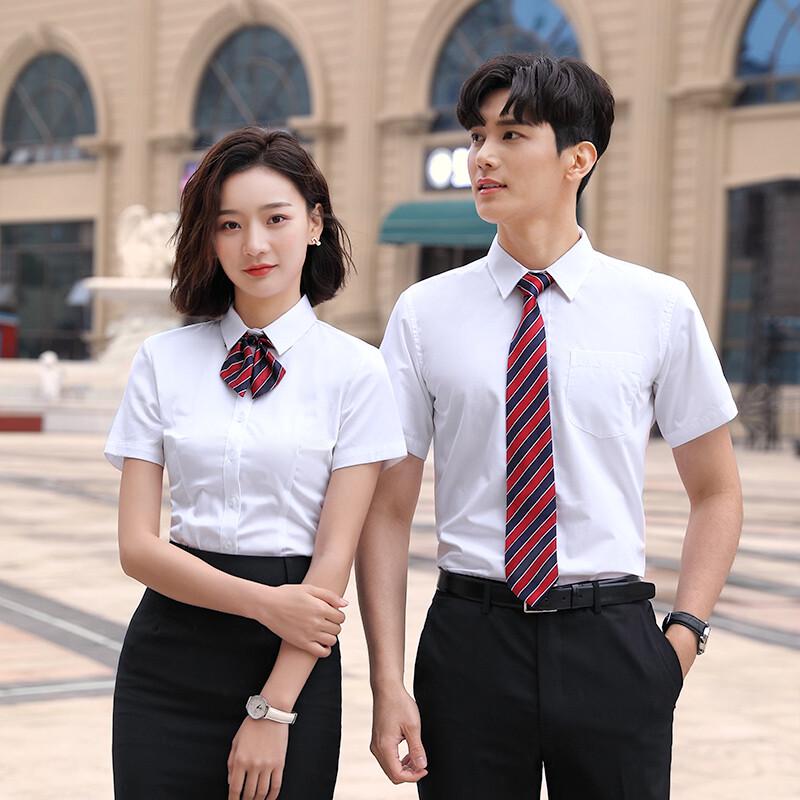 Teluoman Unisex 60% Cotton Short-Sleeve Business Shirt JH1877