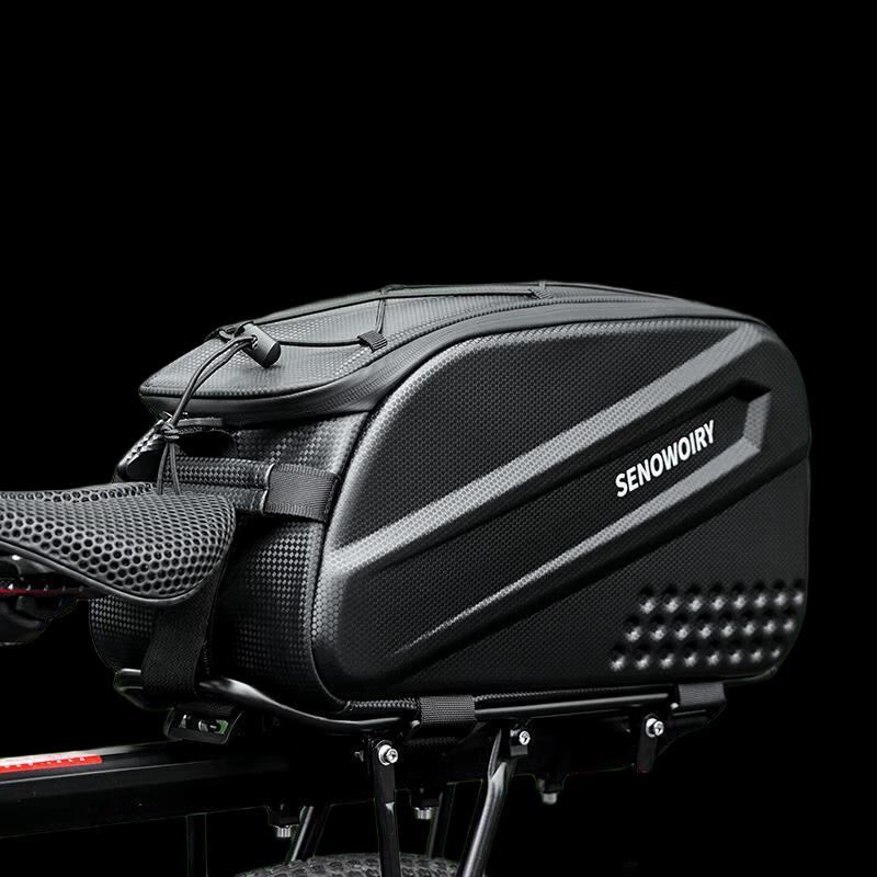 Lishi 14L Carbon Fiber Hard Shell Bicycle Rear Rack Bag