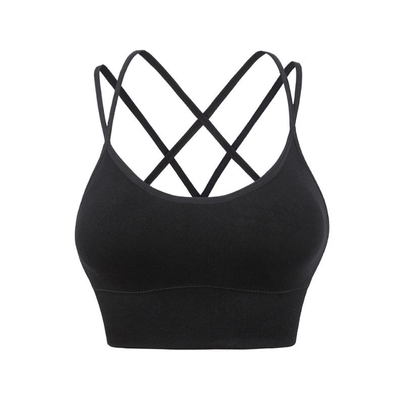 Plus Size Women Beautiful Back Gathered Push Up Sports Bra For Yoga Gym Fitness
