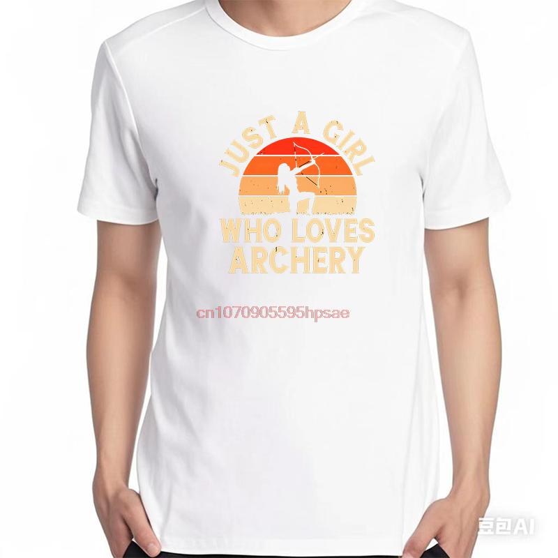 Vintage Archery Fashion Graphic T Shirts Jusa A Girl Who Loves Archery Funny Summer Short Sleeve Tshirts Unisex Print T Shirt