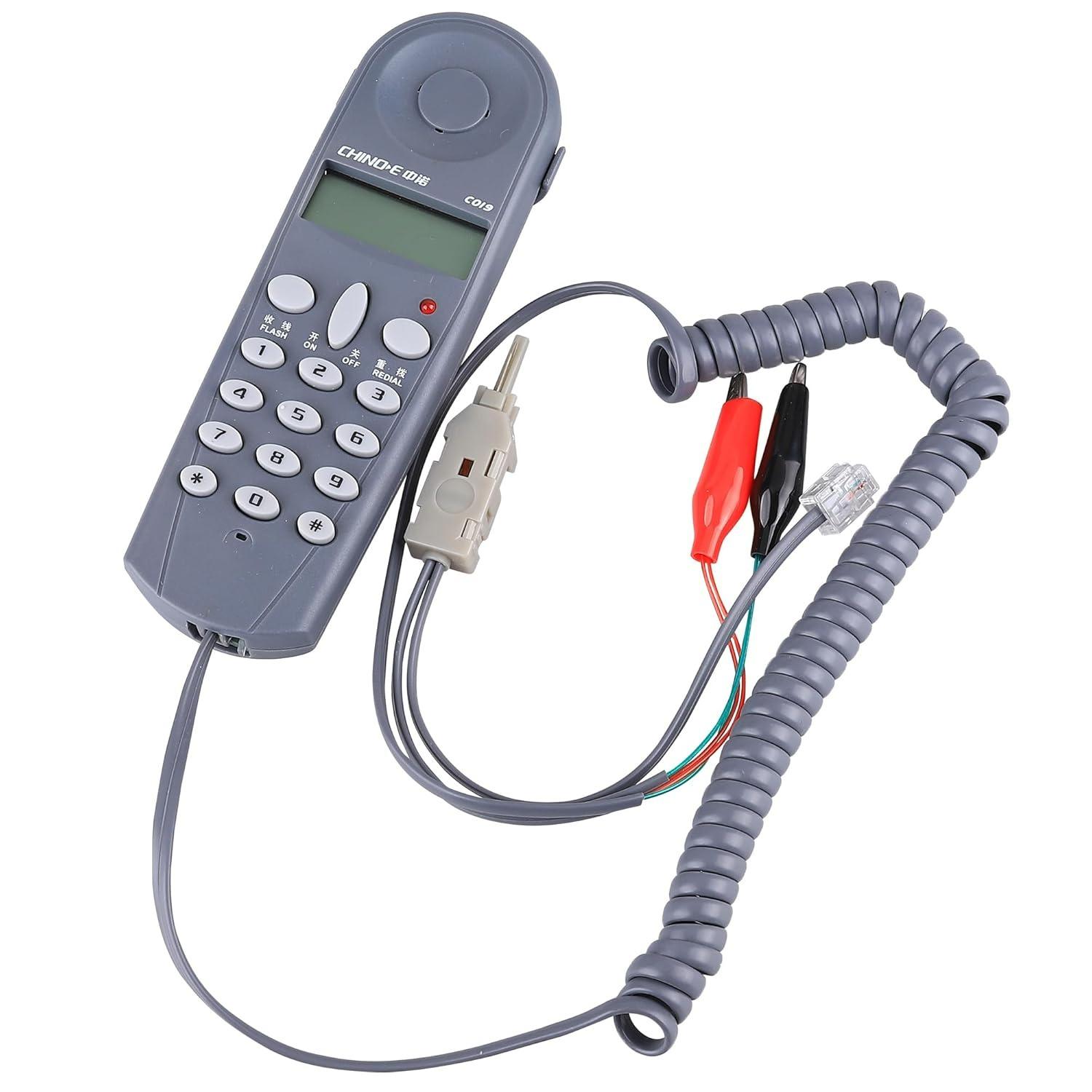 

Telephone Phone Line Network Cable Tester Butt Test Tester Lineman Tool Cable Set with Connectors and Joiner A1