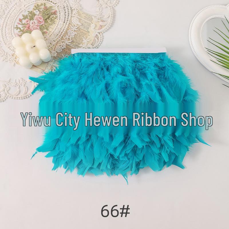 10-15CM Turkey Feather Trim for Clothing, DIY, and Jewelry Decor