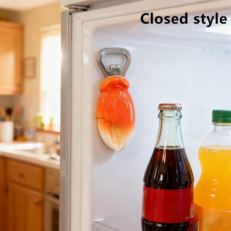 

Crab Claw Bottle Opener with Magnetic Fridge Mount, Stainless Steel Beer Opener for Kitchen & Bar Decor