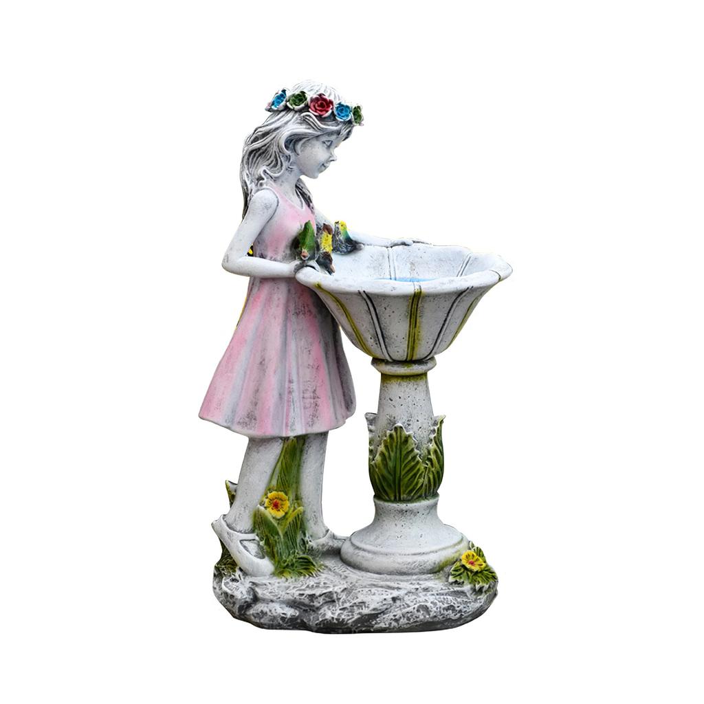 Venkovní Dekorace Zahrady Nádvoří Pryskyřičná Soška Anděla Socha Dekorace Mikro Krajiny Soška Květinové Víly Solární Osvětlení Ornament