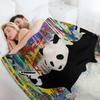 Panda With Guns Stick Em Up - Pop Street Art Banksy Throw Blanket Luxury Designer For Decorative Sofa Plush Giant Sofa Blankets