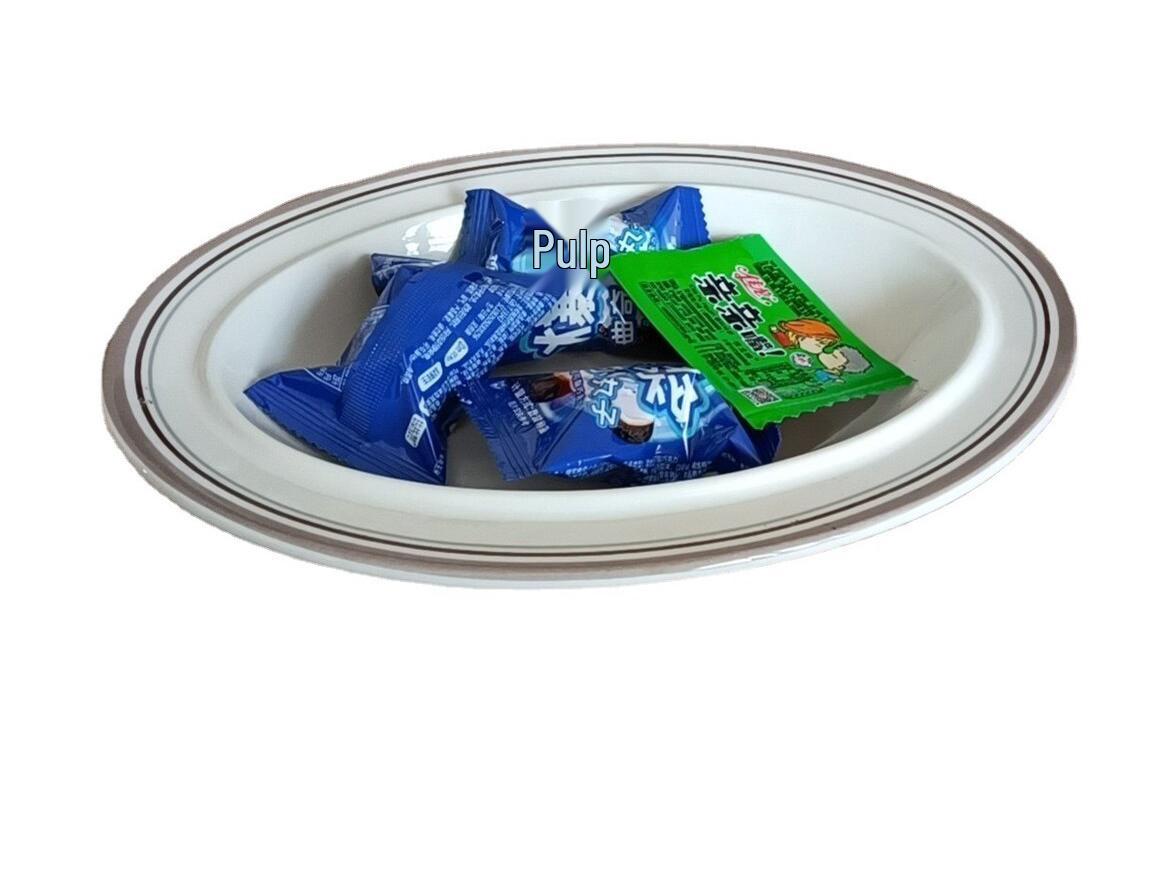 Retro Grey and White Oval Soup Plate - Ceramic Tableware for Salad, Pasta, Fish