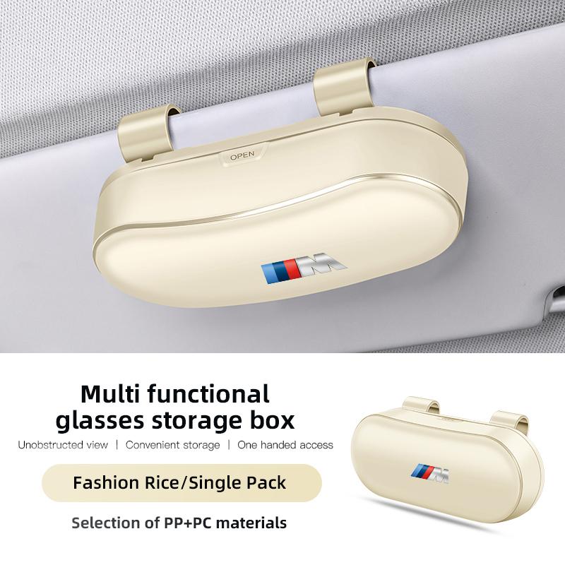 Car Sun Visor Glasses Storage Box Interior Accessories Stickers For BMW G80 G06 G07 G42 G14 G15 G16 F82 F20 F21 F83 M2 M3 M4 M5