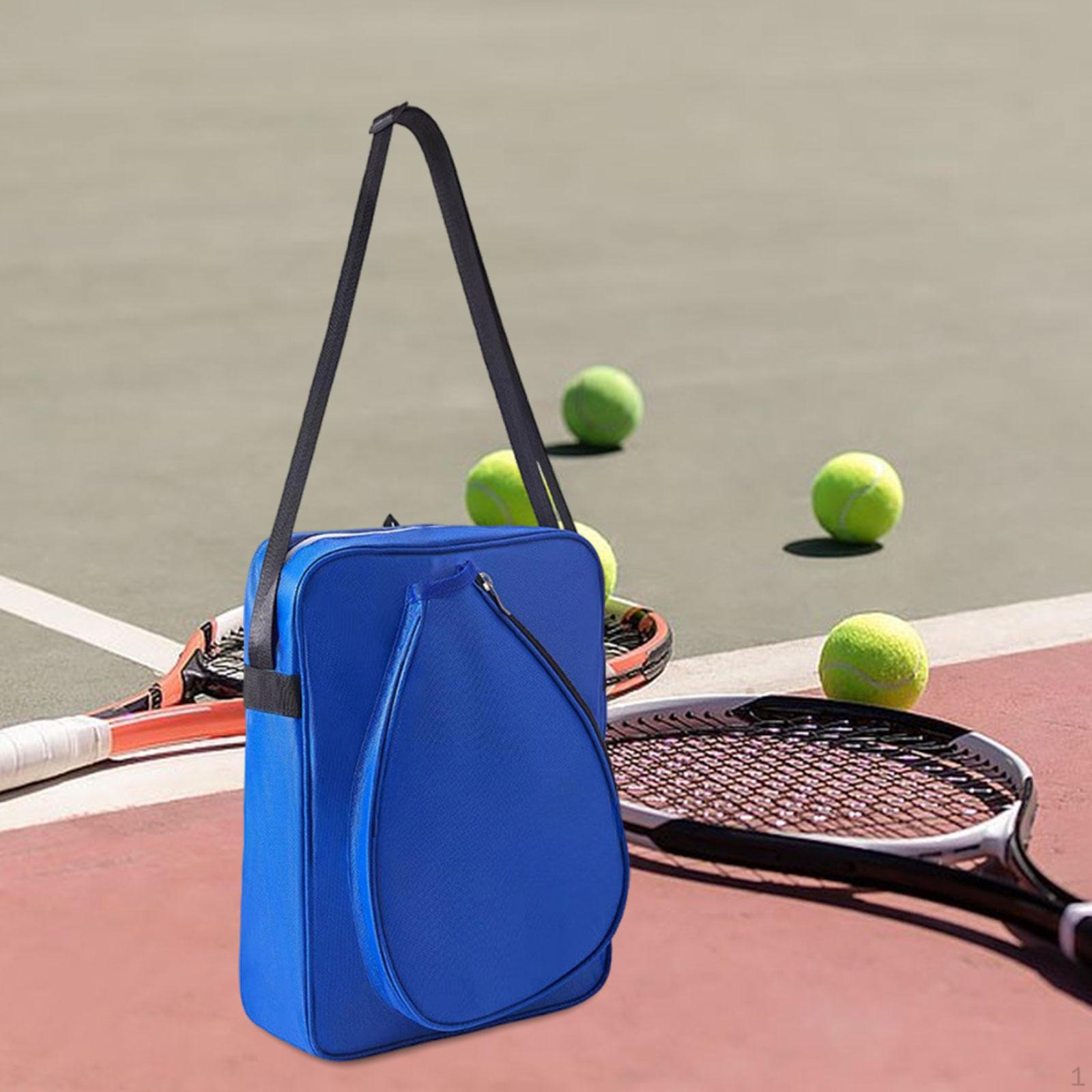 

Сумка для переноски теннисного инвентаря с регулируемым плечевым ремнем для занятий спортом на открытом воздухе синий