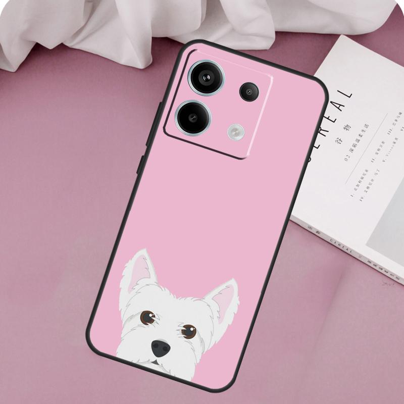 Cartoon Westie Dog Case For Xiaomi Redmi Note 12 11 9 10 13 Pro Plus 12S 11S 10S 9S Redmi 13C 9C 10C 12C Cover