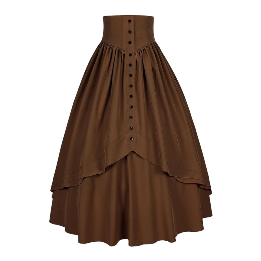 Womens Maxi Skirt Drawstring High Waisted Summer Long Skirts Lightweight Tiered Flowy Floral Pleated Skirts