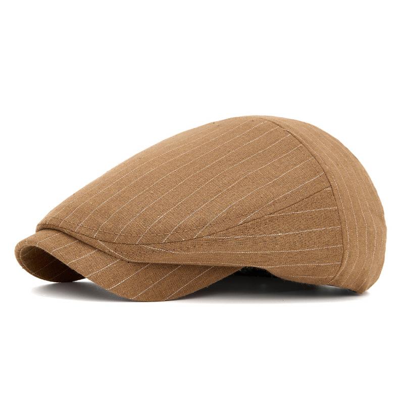 Men's Spring Cap Striped Beret Retro Forward Cap Women's British Newspaper Boy Hat Sun Hat