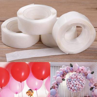 1 Rolle Ballonklebeband 100 Tabletten Transparent 12MM Runde Punkte Klebeaufkleber Für DIY Ballonbögen Alben Umschläge Deko