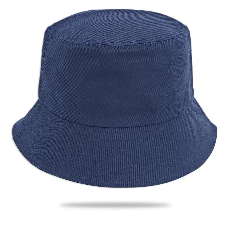 

Children Outdoor Hat Summer Foldable Bucket Hat Sunscreen Cotton Fishing Hunting Cap Girls Basin Chapeau Sun Prevent Hats 54-56cm (7-10T) темно-синий
