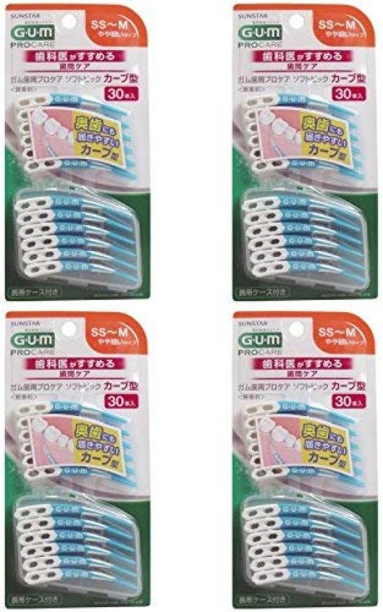 

Профессиональный уход за деснами и пародонтом, мягкий изогнутый тип [Оптовая закупка] SS-M [x4 шт.]