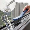 2PCS Multifunctional Floor Seam Brush, New 2 in 1 Clip Hair Window Cleaning Brush for Wall, Bathroom Corner Gap Brush Crevice Cleaning Brush